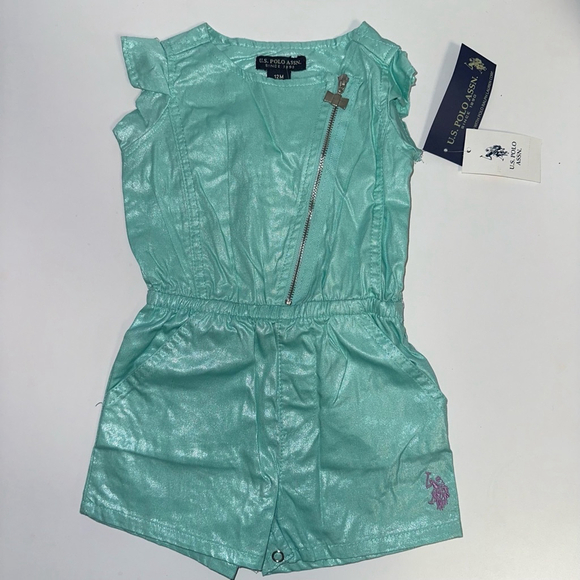 Lot of 3 baby girl clothing items 12 months NEW U.S. Polo Calvin Klein Garanimal - Picture 5 of 16